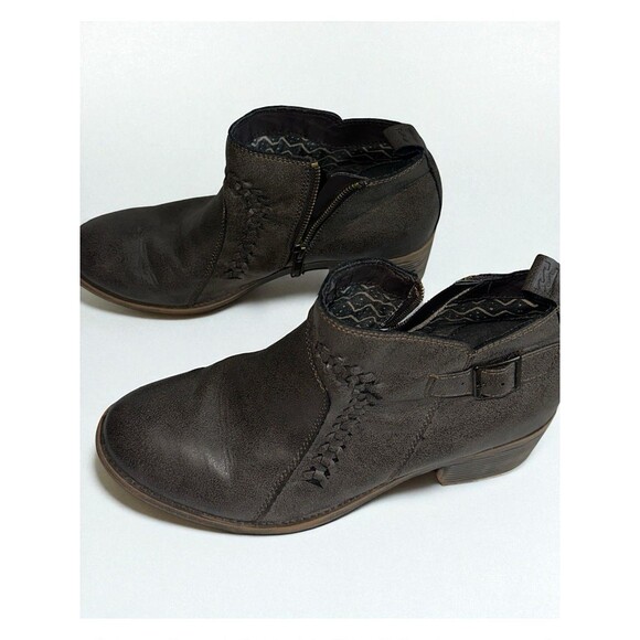 Billabong Faux Leather Side Zip Ankle Boots Size 10 Western Boho Festival - Picture 11 of 13